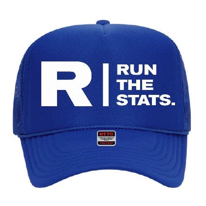 Run The Stats Trucker hat